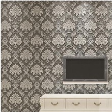 3d papel de parede de papel de parede padrão damasco, continental, sala de estar, sala de tv, fundos 2024 - compre barato