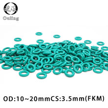 10PCS/lot Rubber Ring Green FKM O ring Seal 3.5mm Thickness OD10/11/12/13/14/15/16/17/18/19/20mm Rubber ORing seal Gasket Washer 2024 - buy cheap