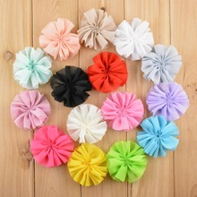 Wholesale 2.8" Chiffon Fabric Flowers Kids Ballerina Flowers Unfinished for DIY Hair Accessories 300pcs/lot MH25 2024 - buy cheap