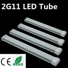 Melhor tubo de luz de led 2g11, 2g11, led 12w 15w 18w 25w smd2835, tampa branca leitosa/transparente, quente/branca fria, frete grátis 2024 - compre barato