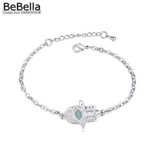 BeBella fatima hand chain bracelet with Swarovski Elements fashion jewelry for women girls Christams birthday gift 2024 - buy cheap