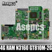 Asepcs X541SC Laptop motherboard For Asus X541SC X541S X541 Test original mainboard 4G RAM N3160 CPU GT810M-2G 2024 - buy cheap