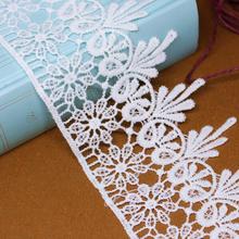 15yards Water Soluble Sewing Lace Trim For Bridal Dress Embroidered White Lace Ribbon Appliques DIY Sewing Garment Supplies 2024 - buy cheap