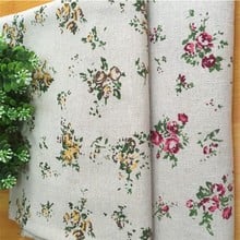 Cotton Linen Floral Fabric DIY Sewing Patchwork Canvas Fabric Linen Cotton Quilting Material Floral Printed Cloth Crafts Supply 2024 - buy cheap