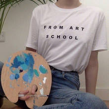 Новое поступление, футболка в стиле Tumblr из школы искусства, футболка trumblr, высококачественные хлопковые футболки Tumblr, повседневные топы, бесплатная доставка 2024 - купить недорого
