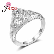 Wholesale Price Fashion 925 Sterling Silver Party Rings For Women Girls Band Jewelry Gift Engagement Cubic Zirconia Ring 2024 - buy cheap