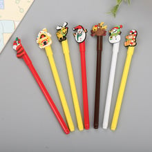 40 Pcs Creative Stationery Stickers Christmas Gel Cute Cartoon Santa Claus Prizes Gift Silicone Water Pen kawaii school supplies 2024 - buy cheap