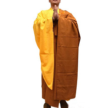 Unissex monges budistas lay meditação batinas mestre robe Shaolin monge zen roupas QIYI Budismo bênção ternos amarelo 2024 - compre barato