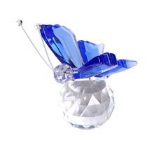 ESTATUILLA miniatura de mariposa de cristal K9 hecha a mano, adorno artesanal de cristal, accesorios de decoración del hogar, regalo de boda, pisapapeles 2024 - compra barato