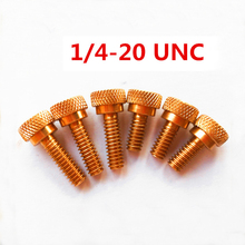 4 Uds 1/4-20UNC de aluminio alpino tornillos moleteados Color decorativo tornillo tornillos con mango moleteado de cabeza de tornillo 2024 - compra barato