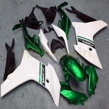 Kit de carenagem personalizado em plástico abs para motos cbr600f cbr 600f, 2011-2013, com molde injetor em branco e verde 2024 - compre barato