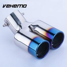 Car Vhielce Twins Curved Exhaust Rear Tail Tip Pipe Muffler Silencer Universal 2024 - buy cheap