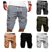 Pantalones cortos Cargo para hombre, ropa deportiva informal, con bolsillos elásticos sólidos, talla grande M-4XL, MY107 2024 - compra barato