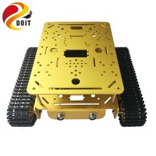 Двухслойное шасси для танка DT200 RC WiFi Робот Танк модель автомобиля ESPduino совместимая с UNO R3 DIY RC игрушка DOIT 2024 - купить недорого