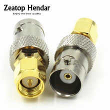 100Pcs Brass BNC Female to Gold Plated SMA Male Plug Coax RF Coaxial Coax Antenna Adapter Connector 2024 - buy cheap