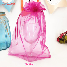 10Pcs/ lot large Organza bags 15x20 17x23 20x30 25x35cm High Quality Jewelry Bag with Wedding Gift Drawable Bags 7Z 2024 - buy cheap