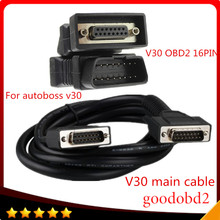 For Autoboss v30 16 pin OBD II Adapter Car Diagnostic Obd2 Connecter OBD OBD-II  Connector 16pin connector +V30 main cable 2024 - buy cheap