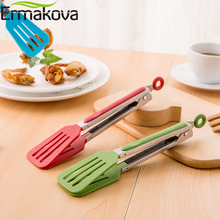 ERMAKOVA Non-Stick Nylon Kitchen Spatula Tong Bread Salad Steak Tong Clip Stainless Steel Locking BBQ Cooking Food Serving Tong 2024 - buy cheap