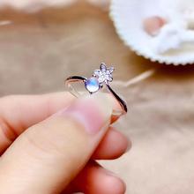 moonstone gemstone ring for women fasion jewelry 925 sterling silver flower star sun shape real natural gem moonlight gem gift 2024 - buy cheap
