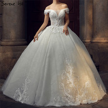 Vintage White Fashion Elegant Tulle Wedding Dresses Appliques Off Shoulder Sexy High-end Bridal Gowns 2020 Real Photo 2024 - buy cheap