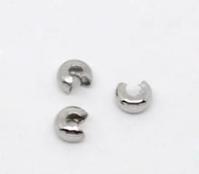 DoreenBeads Alloy Crimp Beads Round Silver Color 3mm(1/8")Dia,30 PCs 2024 - buy cheap