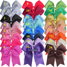 24 pcs 6 inch Cheer Bow Clips Leading bow Hair clip Hairpins Holiday Dancing Large hair bow for Children Teen Girls 2024 - buy cheap