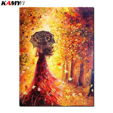 5D DIY diamond painting cross stitch forest umbrella girl Full Square Diamond embroidery Needlework Rhinestone Mosaic decor B703 2024 - buy cheap