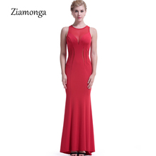 Ziamonga New Fashion 2018 Women Dress Sexy Sleeveless O-Neck Mesh Patchwork Mermaid Dress Women Evening Party Long Maxi Dress 2024 - buy cheap