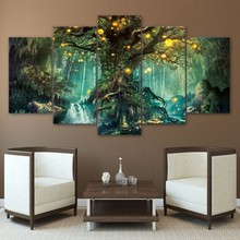 Pintura com miçangas, 5 peças, árvore enchada, paisagem, 3d, quadrado, redondo, bordado, kit completo, imagem de diamante, padrão de mosaico 2024 - compre barato