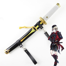 Figura del personaje del juego en línea Touken Ranbu, armas de Hyuuga, Cosplay, accesorios de espada de madera, accesorios para actuación en escenario 2024 - compra barato