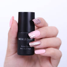 NICOLE DIARY Rose Gold Nail Gel Polish 6ml Shining Glitter LED Gel Nail Polish Soak Off  Gel Polish UV Nail Gel 6 Color 2024 - buy cheap