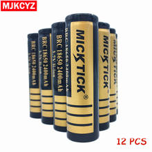 12Pcs 3.7V 18650 2400mAh MICKTICK Battery lithium Li Ion Rechargeable Capacity Batteries battaries Flashlight LED free shipping 2024 - buy cheap
