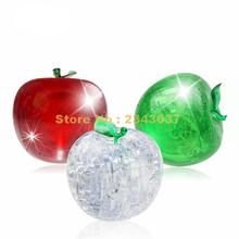 41pcs Kids 3d Crystal Puzzle - Red Green Fruit Apple Learning & Education For Children Toy 2024 - buy cheap