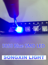 Diodo led 2000 azul smd/smt plcc-6, 3 chips, diodo emisor de luz ultrabrillante de alta calidad, 460-470NM, 5050x5,0 MM, azul 5,0, 5050 Uds. 2024 - compra barato