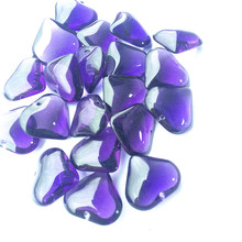 Frete grátis 20pcs 22*22mm formato de coração violeta vidro adorável contas suaves com um furo para pingentes de lustre de cristal faça você mesmo 2024 - compre barato