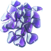 Free Shipping 20Pcs 22*22mm Lovely Violet Glass Heart Shape Smooth Beads With One Hole For Diy Crystal Chandelier Pendants 2024 - buy cheap