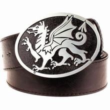 Cinturón de cuero con hebilla de metal para hombre y mujer, faja de estilo hip hop con diseño de Dragón Volador, punk rock 2024 - compra barato