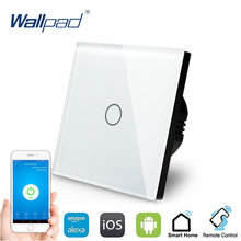 WIFI Control Touch Switch Wallpad 1 Gang 1 Way Wall Switch Crystal Glass Panel Smart Home Alexa Google home IOS Android 2024 - buy cheap