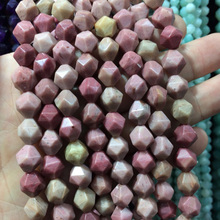 faceted natural Rhodonite stone beads natural gemstone beads DIY loose beads for jewelry making strand 15" wholesale ! 2024 - buy cheap