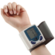 Free shipping new automatic digital wrist watch blood pressure monitor heart beat meter LCD 2024 - купить недорого