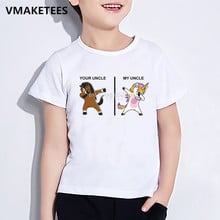 Kids Summer Boys & Girls Tshirt Children Your Uncle Horse My Uncle Unicorn Cartoon Print T-shirt Funny Baby Clothes,HKP5270 2024 - buy cheap