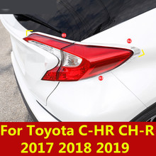 High-quality Accessories Car Rear Fog Lights Covers Decoration Lamp Frame Trim Car Styling For Toyota C-HR CH-R 2017 2018 2019 2024 - buy cheap