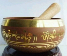 Tibetan Jewelry Handmade Bronze Buddhism 6 Words Mantra Singing Bowl  free shipping 2024 - buy cheap