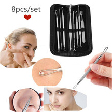 8Pcs Stainless Steel Blackhead Remover Tool Kit Professional Blackhead Acne Comedone Pimple Blemish Extractor Beauty Tool 2024 - buy cheap