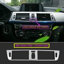 ABS carbon fiber/chrome style Car Air conditioning outlet frame cover trim sequin For BMW 3GT 3 4 series F30 F34 GT F32 upgrade 2024 - buy cheap
