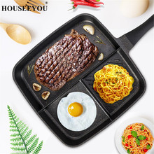 Three In One Multi Purpose Separation Pot Fryer Pan Breakfast Non Stick Grill Fry Oven Meal Skillet Barbecue Plate Roasting Pan 2024 - buy cheap