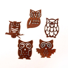 Cute Owl Pattern Wooden Scrapbooking Paitning Collection Craft Handmade DIY Accessory Home Decoration DIY 38-45mm 10pcs 2024 - buy cheap