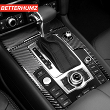 For Audi Q7 Interior Modification Carbon Fiber Stickers Car Gear Shift Panel Protective stickers Trim Decoration accessories 2024 - buy cheap