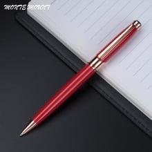 Caneta esferográfica de luxo para negócios, caneta esferográfica de luxo vermelha e rosa dourada, design de caneta luxuosa, materiais de escritório, caneta para presente 2024 - compre barato