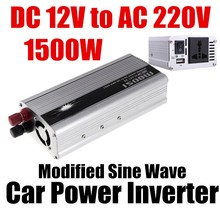 Universal 1500W Car Power Inverter DC 12V to AC 220V Portable power Voltage Converter Transformer Car Charger for Mobile Phone 2024 - buy cheap